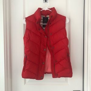 Red puffy GAP vest